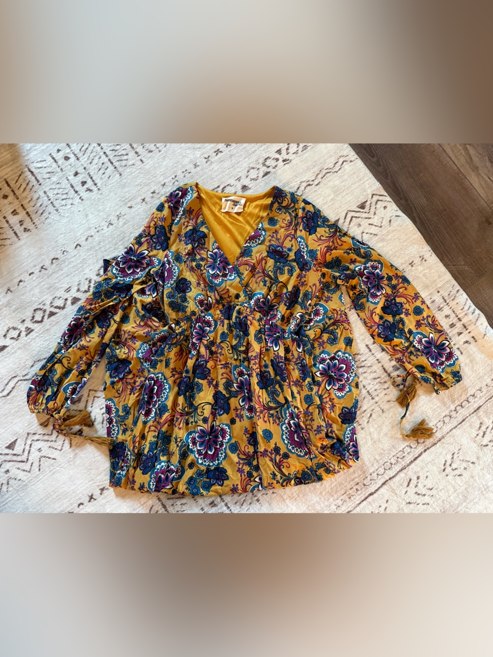 Mustard Floral Maxi Dress